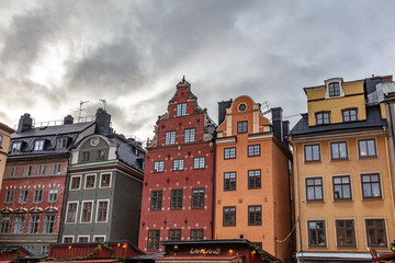 Ancient buildings of Europe. Stockholm Old Town