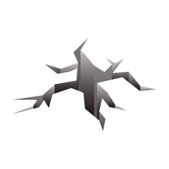 Cracked earth. Holes in the ground. Cracked surface. Vector image.