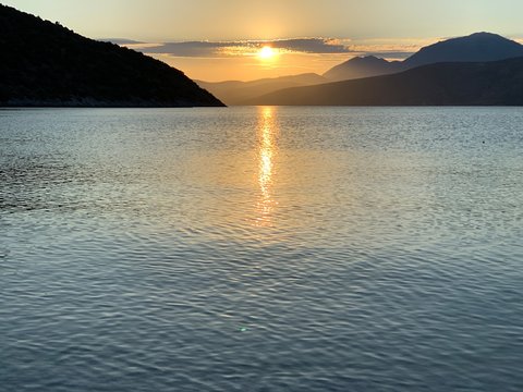 Sunset In Alyki Greece