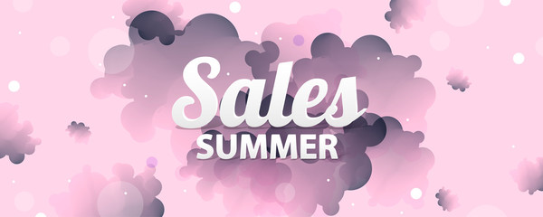 Pastel pink background on summer time sale summer holiday vector Illustration lines graphic design