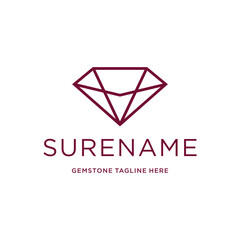 Naklejka premium Abstract diamond jewelry shop logo vector illustration icon custom logo design vector