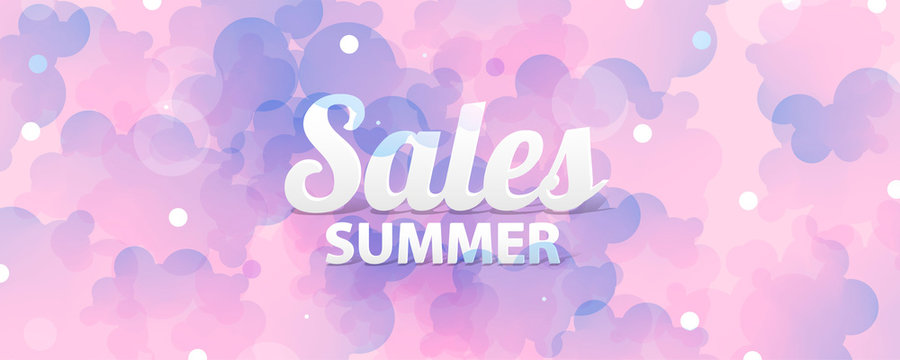 Pastel pink background on summer time sale summer holiday vector Illustration lines graphic design
