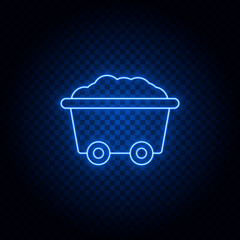 crib mobile neon icon. Blue neon vector icon