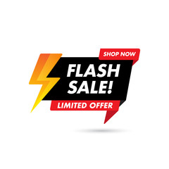 Flash Sale banner template design, Big sale special offer. end of season special offer banner. abstract promotion graphic element. vector illustration.