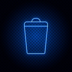 butterfly neon icon. Blue neon vector icon