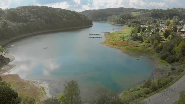 Gummersbach Germany lake aerial photography