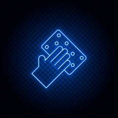 duck, toy neon icon. Blue neon vector icon