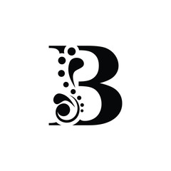 letter . Black flower letter   Beautiful capital alphabet 