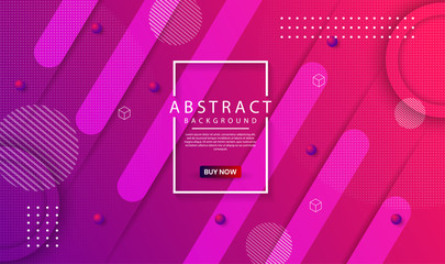 Abstract modern graphic element. Futuristic design poster and banner. Colorful gradient shapes geometric background with mixing pink and purple color for landing page.