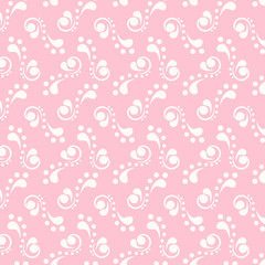 Seamless wallpaper pattern. fabric texture, background floral vector