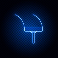 car, toy neon icon. Blue neon vector icon