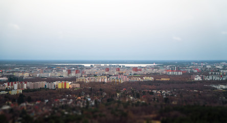 Aerial view of Lasnamae urban area in autumn. Tallinn, Estonia.