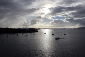 sunset over the lake