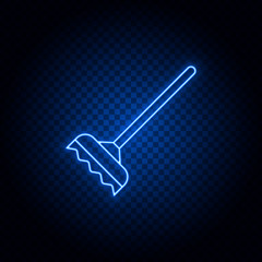 bed, baby neon icon. Blue neon vector icon