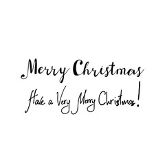 Merry Christmas hand lettering signature.