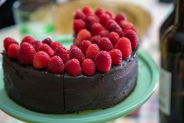 Chocolate raspberry cake