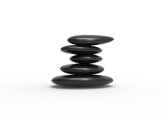Yoga Stone on Isolated White Background, 3D Rendering