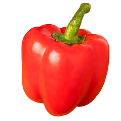 red bell pepper on a white background