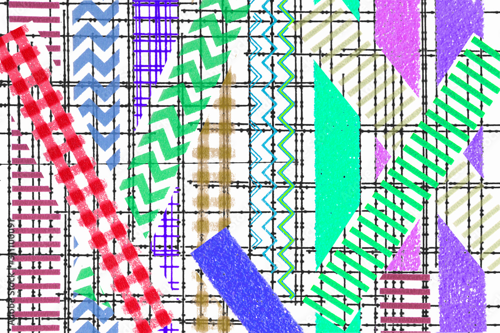 Poster zigzag chevron check pattern background