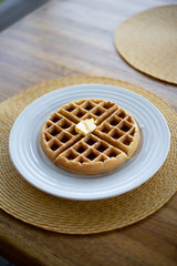 waffles on plate