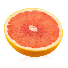 half grapefruit isolated