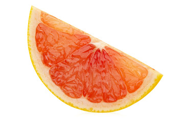 grapefruit slice on a white background