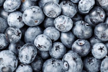 raw blueberries as background