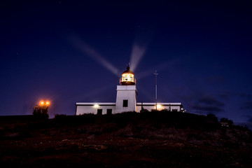 Ponta da Pargo lighthouse (also: Farol) in Portuguese island Madeira  Beacon in  Ponta da Vigia...