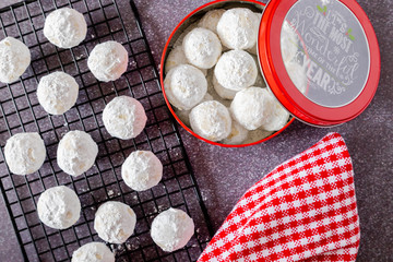 Holiday snowball and mexican wedding cake cookies