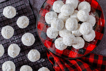 Holiday snowball and mexican wedding cake cookies