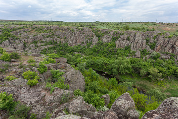 Fototapeta na wymiar Aktovsky Canyon, Kherson Region, Ukraine