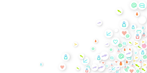 Social media marketing, Communication concept.