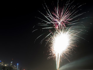 Fireworks in the sky