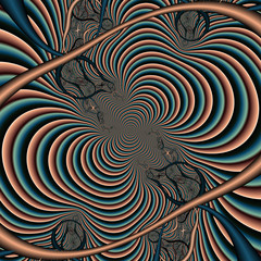 Gold green spiral design, abstract texture