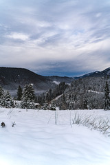 Snow-covered Allgauer mountains