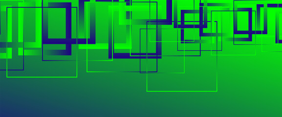 Abstract background with simple square or rectangle geometrical shapes. Geometric template with fluid gradients. Line design, technology concept. Vector Illustration For Wallpaper, Banner Background
