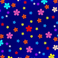 Fototapeta na wymiar Colorful flowers pattern design. Design print for texture, textile, background, wallpaper and template