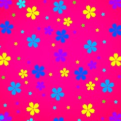 Colorful flowers pattern design. Design print for textile, texture, background, template and wallpaper