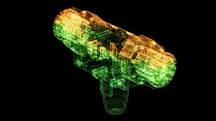 Futuristic user interface head up display Holographic electromagnetic mechanical system and digital data telemetry information display for digital background computer desktop display screen