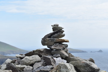 stones on the irish coast