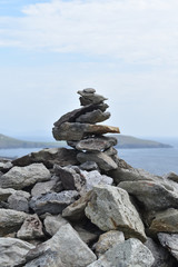 stones on the irish coast