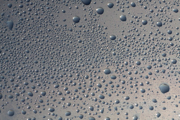 A lot of drops on the cold windos