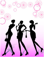 女性のシルエット、ファッション