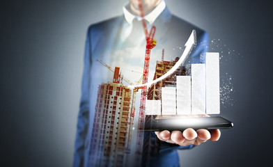 budget; real estate; future; luxury; site; 2020; skyscraper; modern; designer; appearance; market; facade; growth; investment; industrial; joint; sett; stone; device; blueprint; steel; cement; illustr