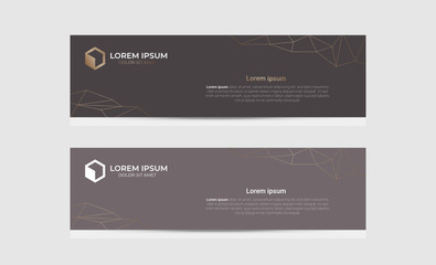 Banner background design abstract vector template. Set of banner background isolated vector for print, display, promotion and advertisement.
