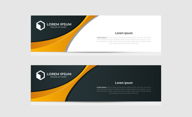 Banner background design abstract vector template. Set of banner background isolated vector for print, display, promotion and advertisement.