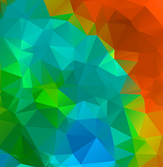 Abstract multicolor emerald green background. Vector polygonal design illustrator