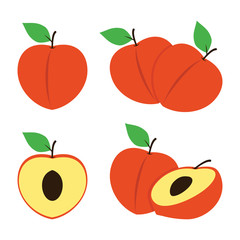 Peach Vector Design Illustration
