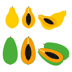 Papaya Vector Design Illustration