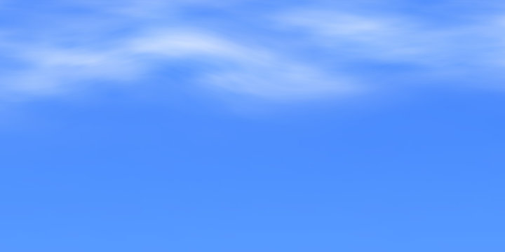Realistic clouds in the blue sky, panoramic image, vector background, EPS10